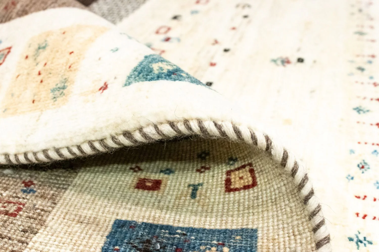 Gabbeh Teppich - Loribaft Perser 260 x 170 cm - beige - Image 4