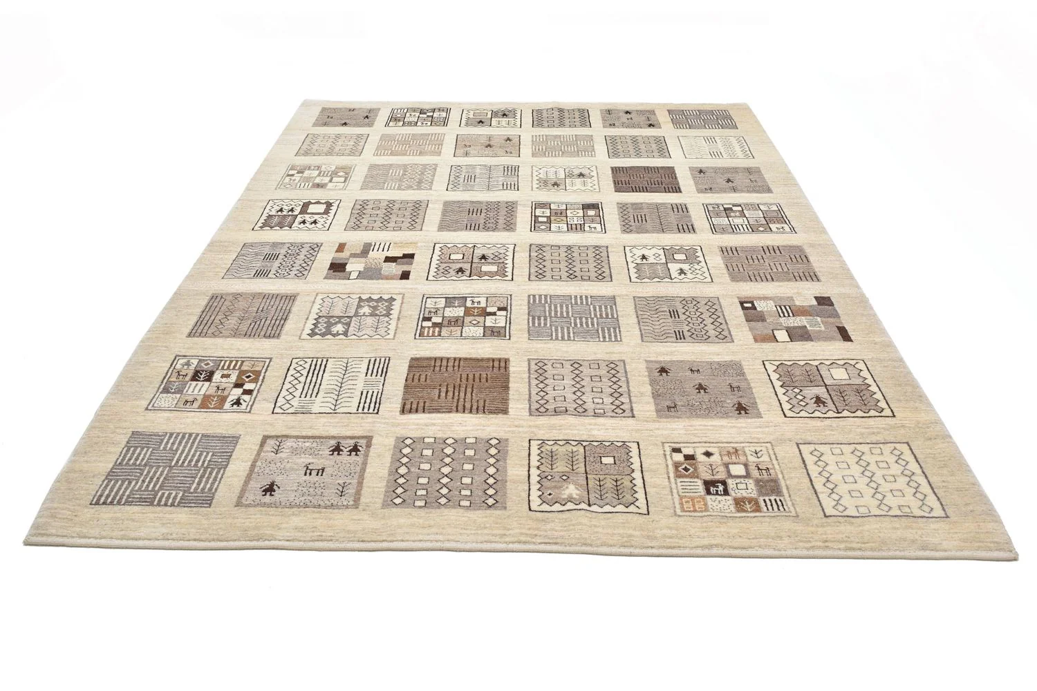 Gabbeh Teppich - Loribaft Perser 296 x 206 cm - hellbraun - Image 4