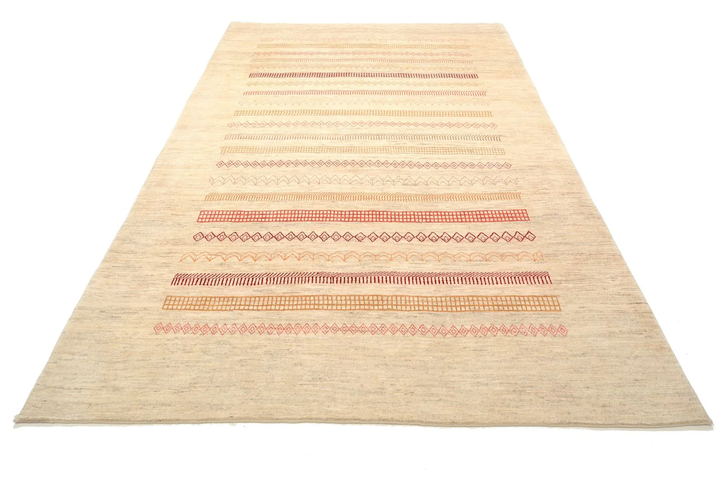 Gabbeh Teppich - Loribaft Perser 301 x 205 cm - sand - Image 4