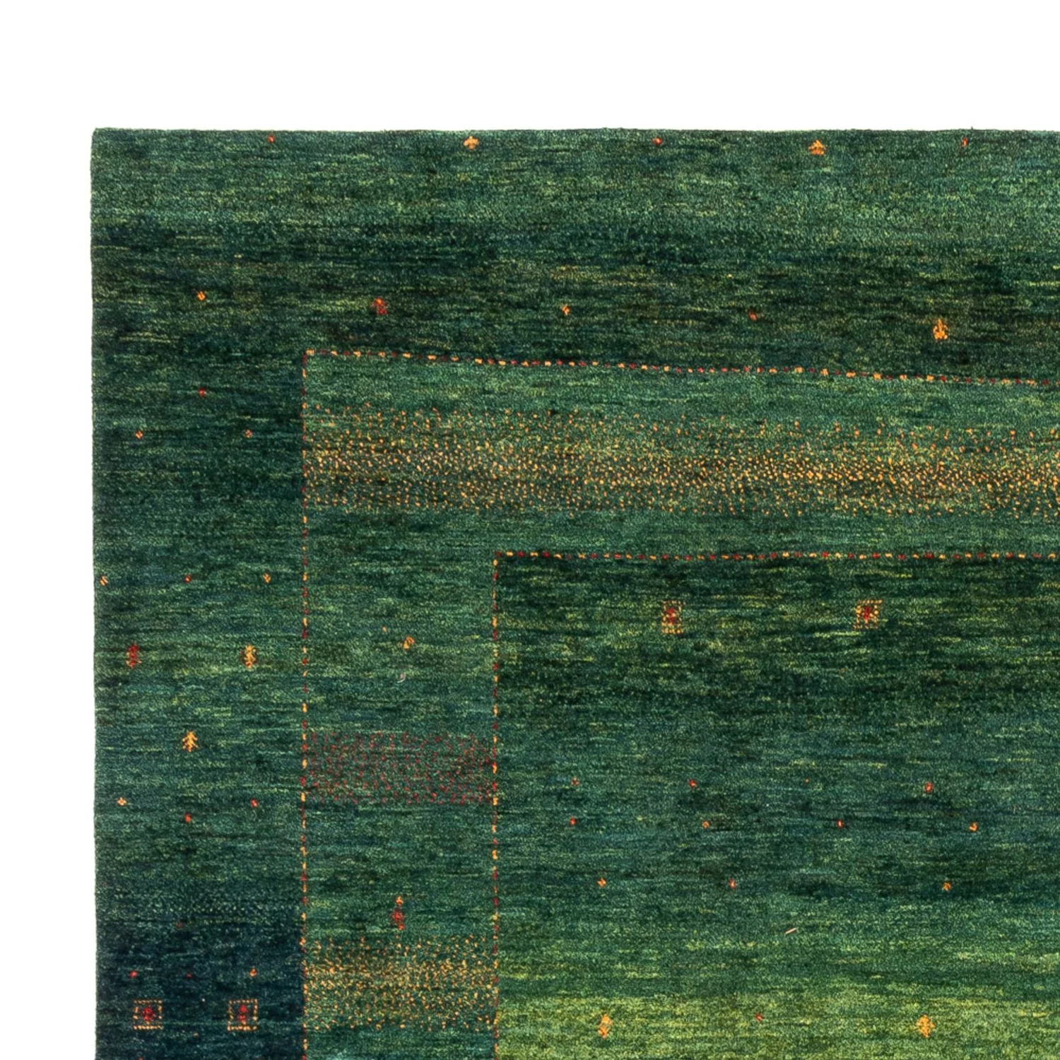 Gabbeh Teppich - Loribaft Perser - 314 x 233 cm - grün - Image 3