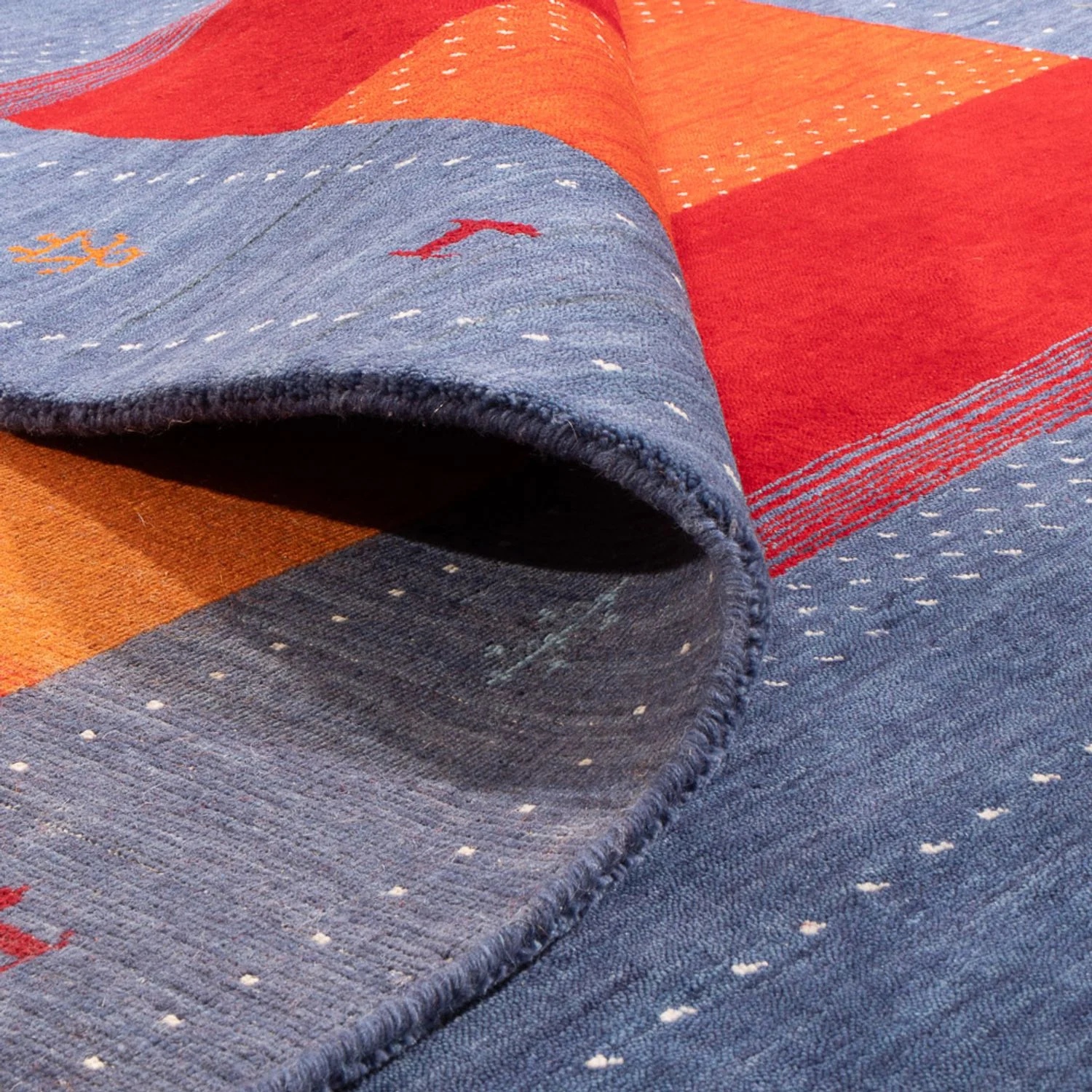 Gabbeh Teppich - Loribaft Softy - 240 x 170 cm - blau - Image 4