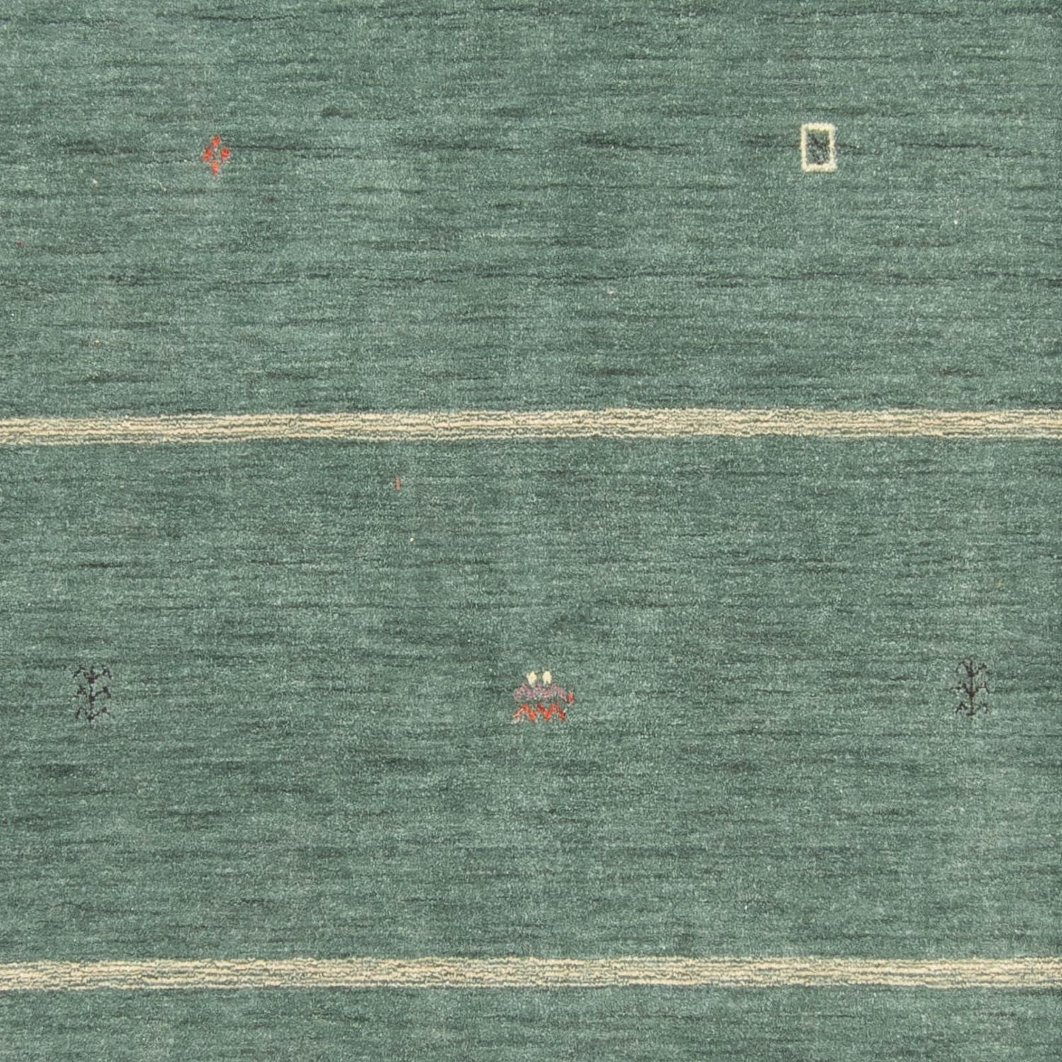 Gabbeh Teppich - Loribaft Softy - 250 x 200 cm - grün - Image 2