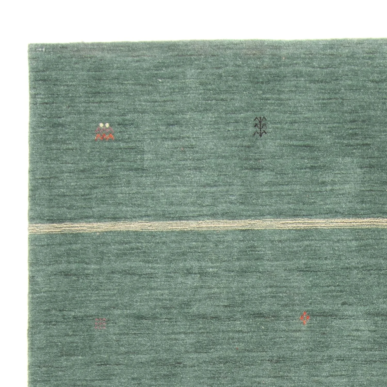 Gabbeh Teppich - Loribaft Softy - 250 x 200 cm - grün - Image 3