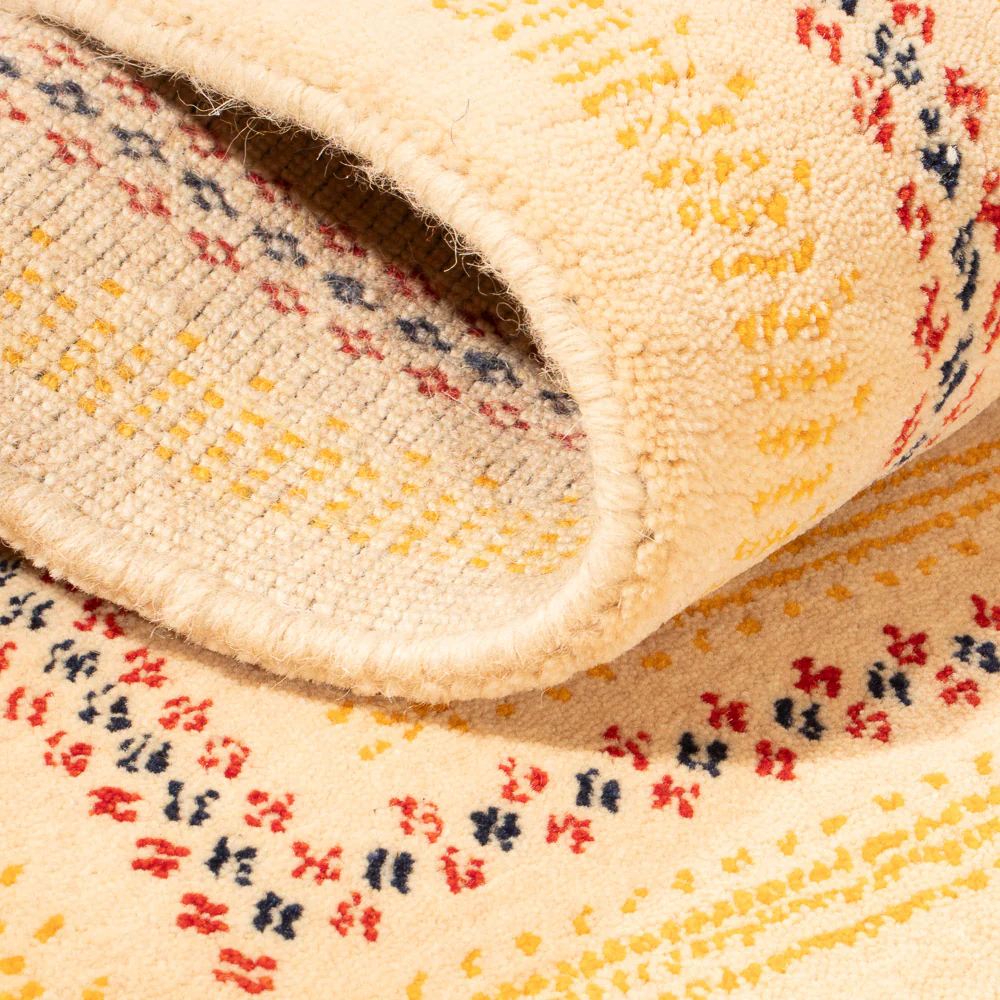 Gabbeh Teppich - Loribaft Softy - 90 x 60 cm - beige - Image 4