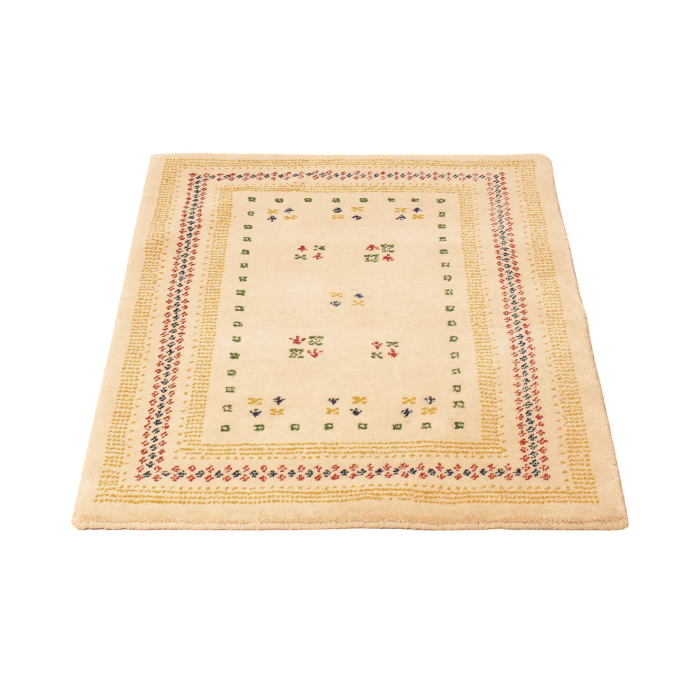 Gabbeh Teppich - Loribaft Softy - 90 x 60 cm - beige - Image 5
