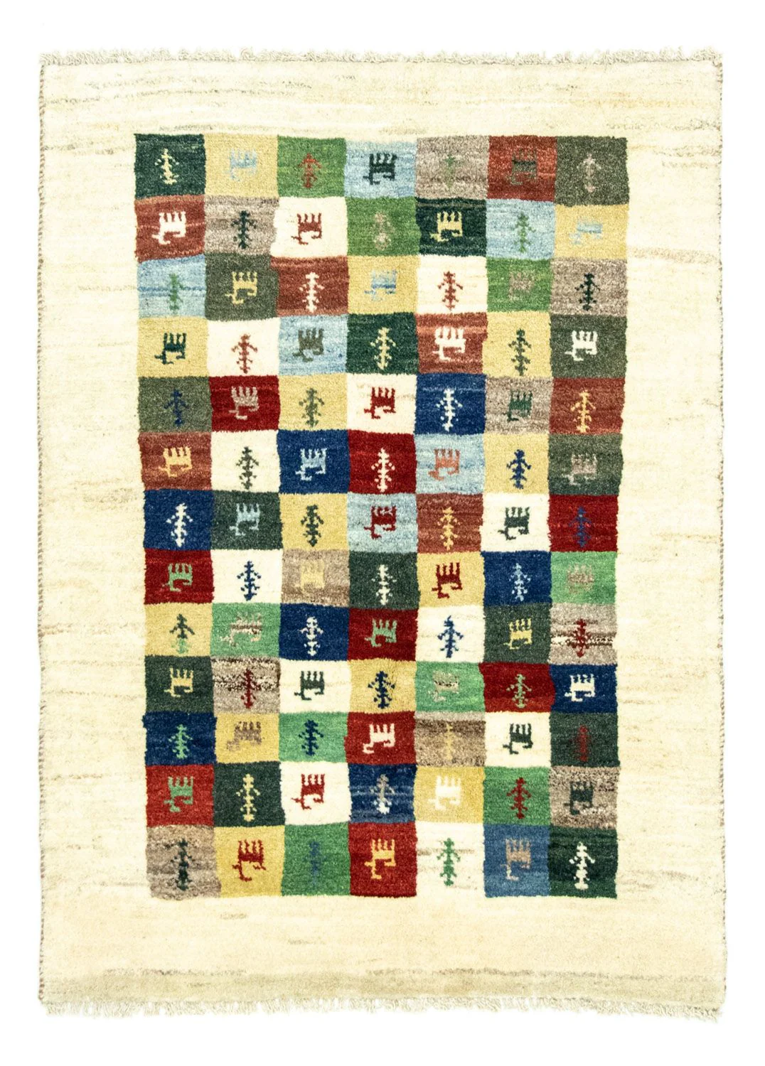Gabbeh Teppich - Perser 136 x 100 cm - bunt