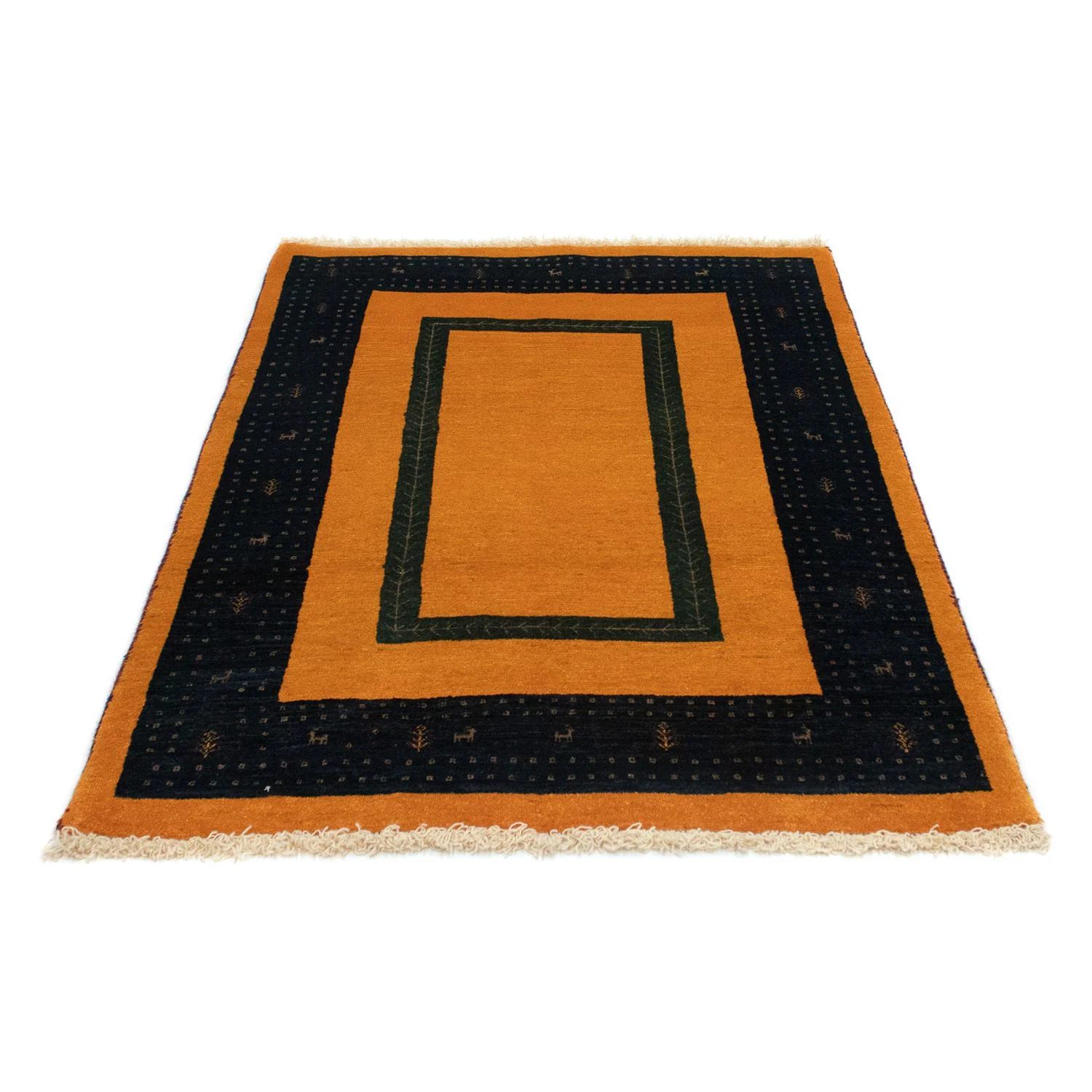 Gabbeh Teppich - Perser 148 x 100 cm - gold - Image 5