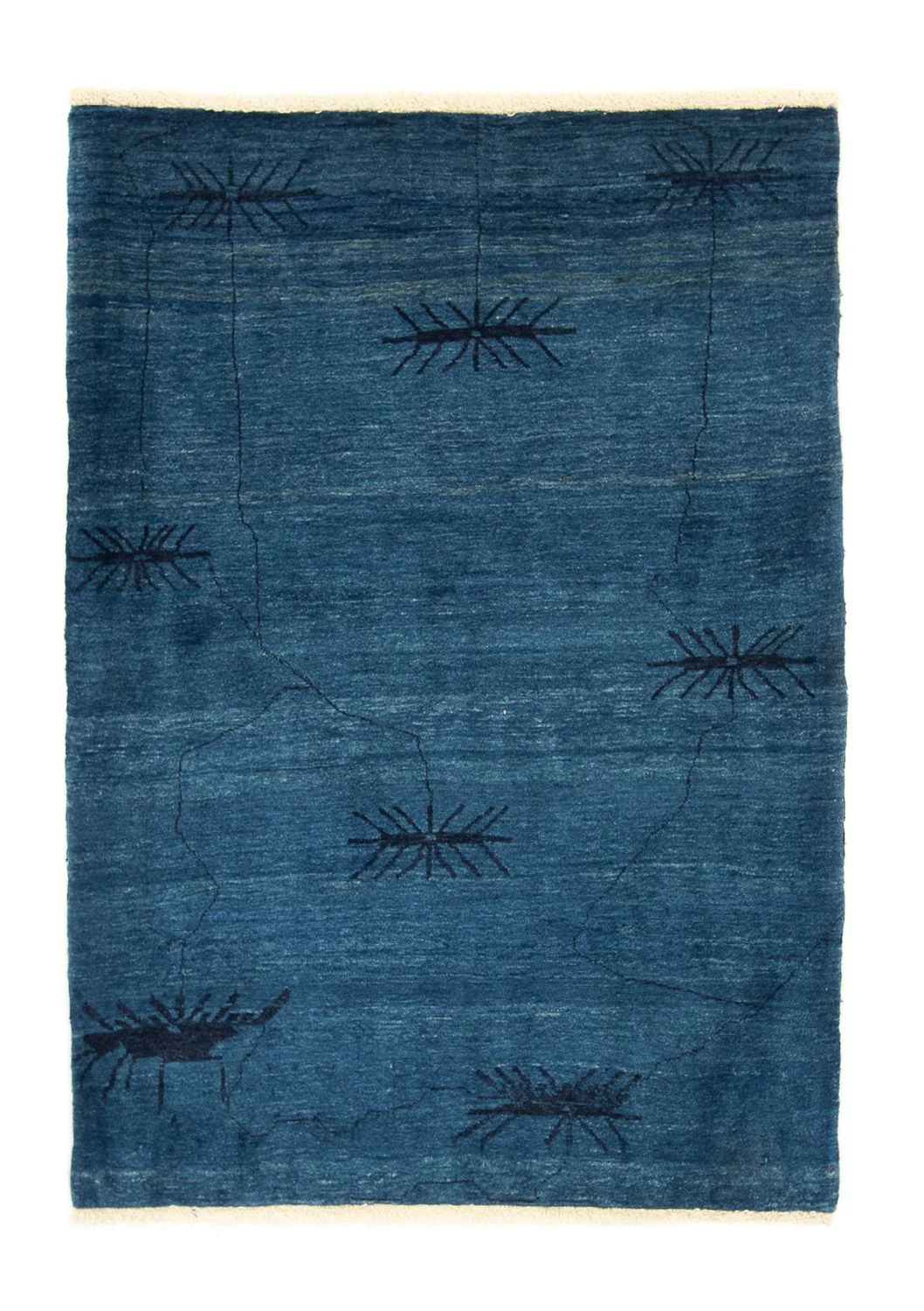 Gabbeh Teppich - Perser 150 x 102 cm - dunkelblau