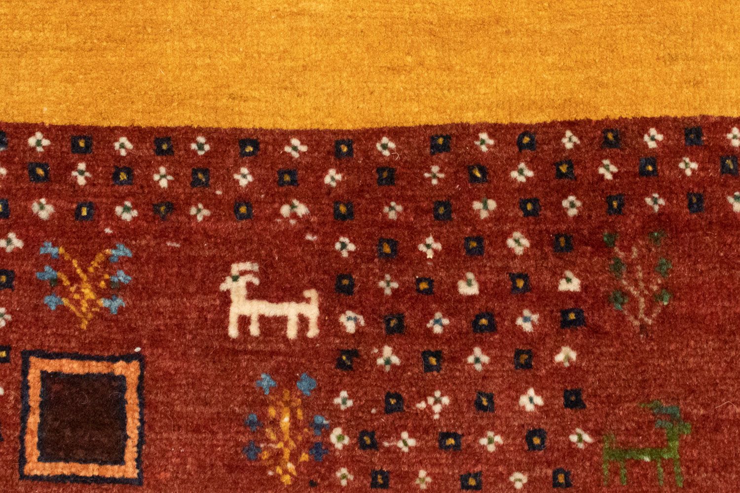 Gabbeh Teppich - Perser 150 x 110 cm - gold - Image 2
