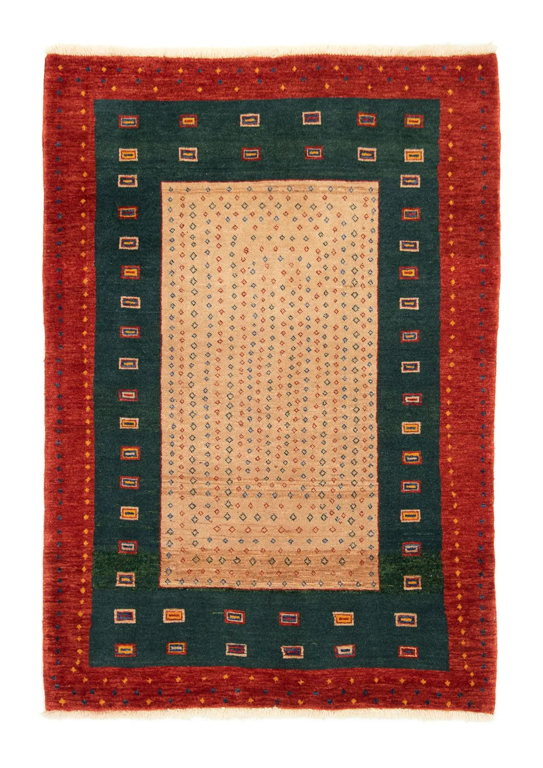 Gabbeh Teppich - Perser 153 x 103 cm - gold