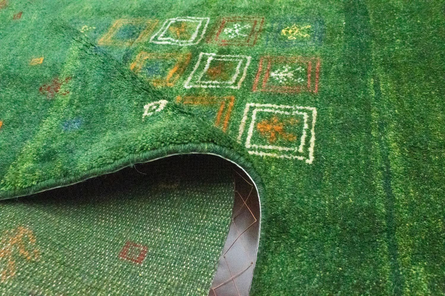 Gabbeh Teppich - Perser 189 x 155 cm - grün - Image 4