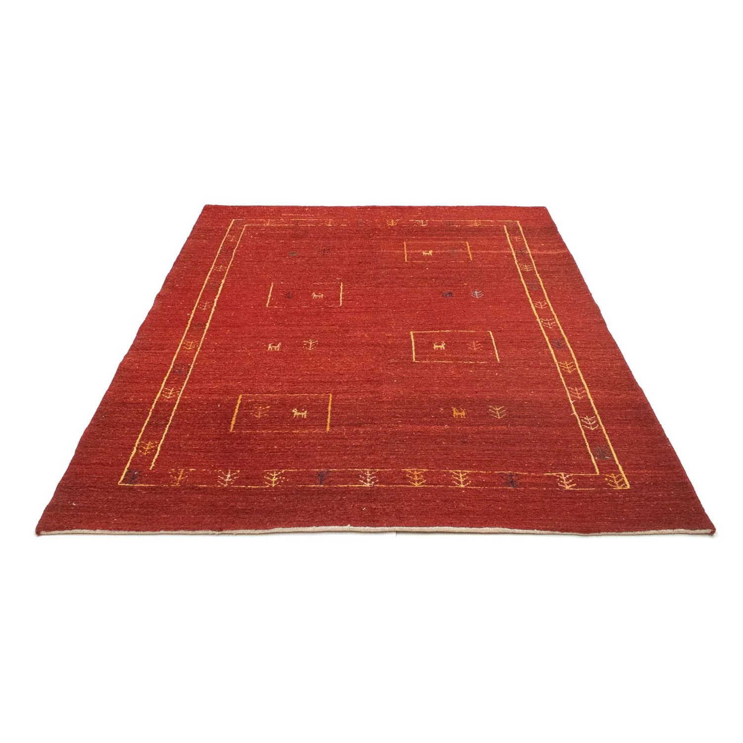 Gabbeh Teppich - Perser 190 x 150 cm - rot - Image 5