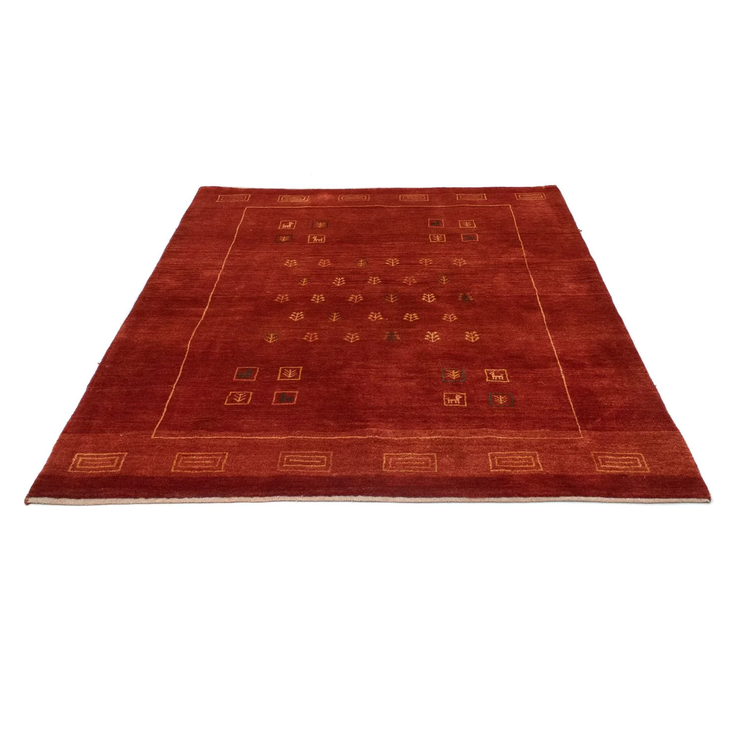 Gabbeh Teppich - Perser 190 x 163 cm - rot - Image 5