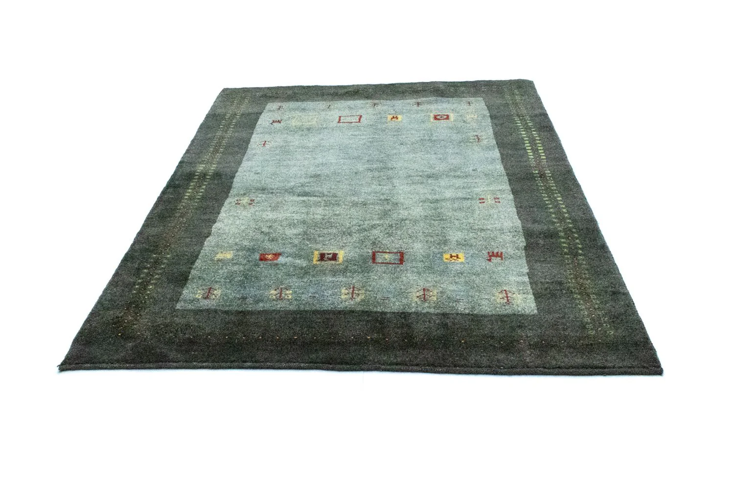 Gabbeh Teppich - Perser 195 x 142 cm - grau - Image 5