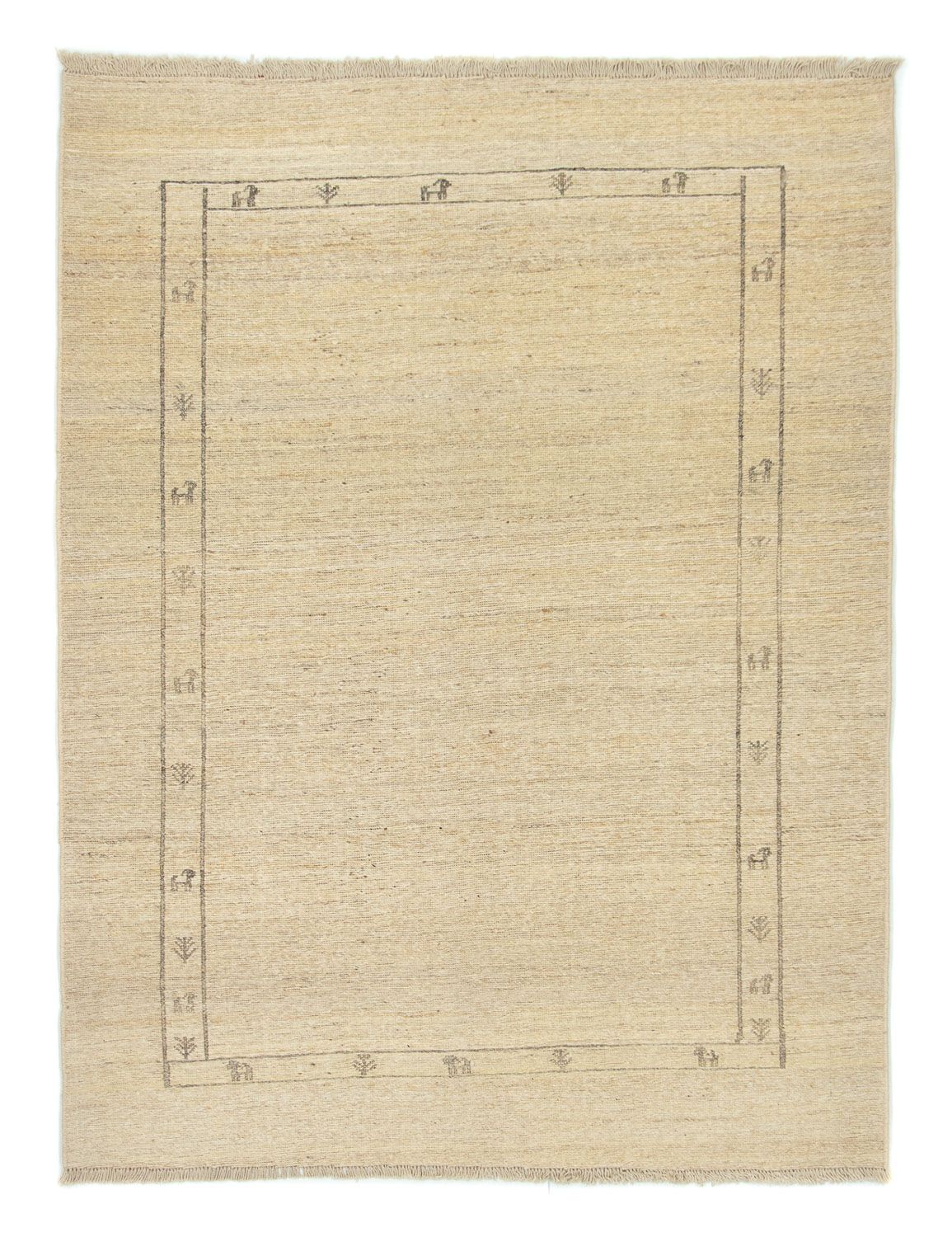 Gabbeh Teppich - Perser 197 x 147 cm - beige