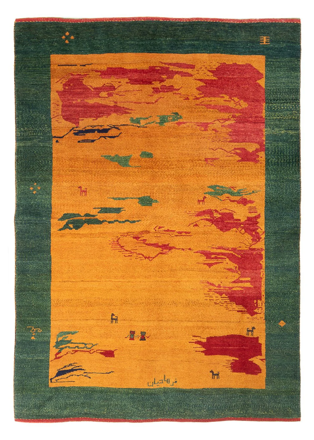 Gabbeh Persisch Teppich 207x163cm - Perserteppich Wollteppich
