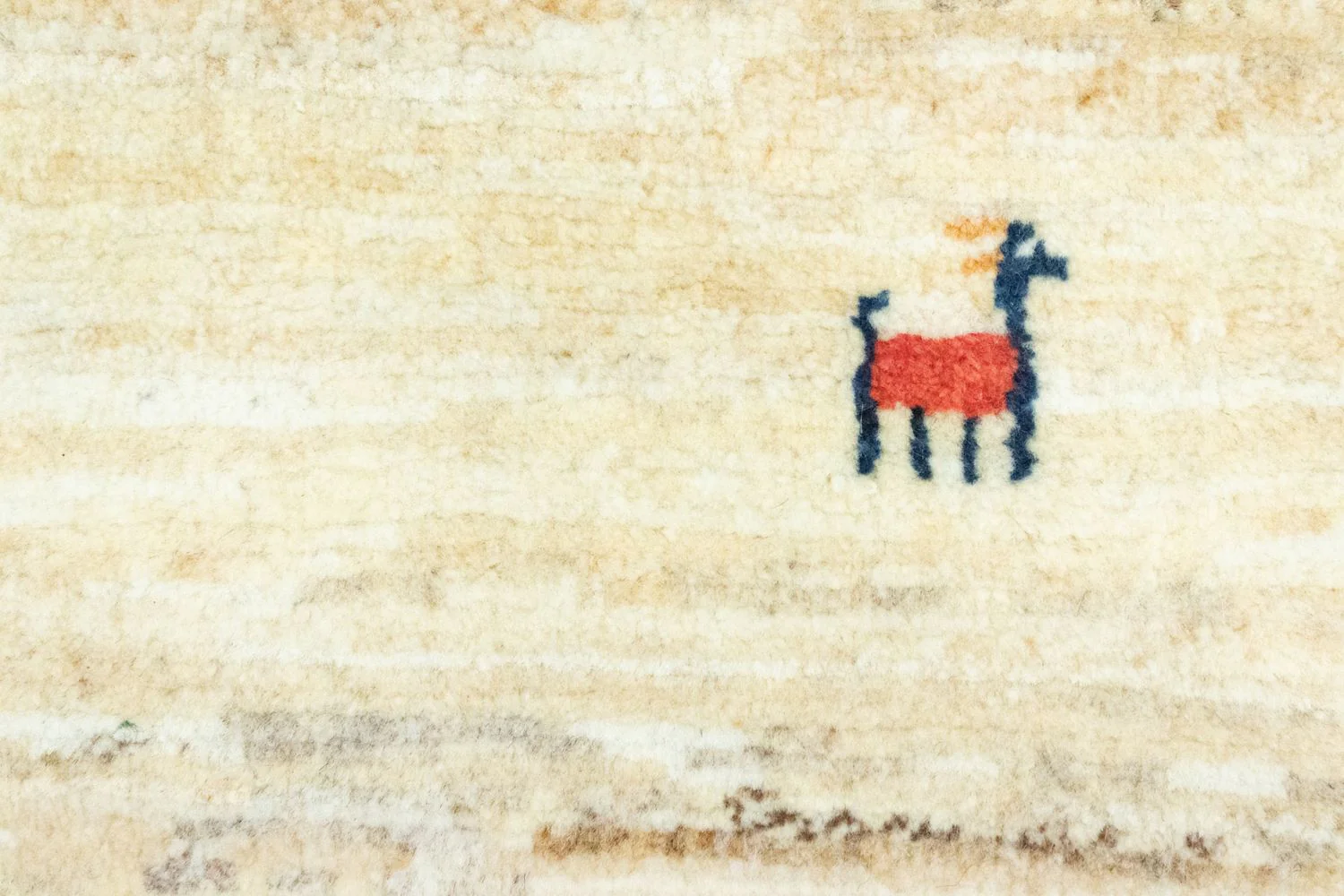 Gabbeh Teppich - Perser 60 x 40 cm - beige - Image 2