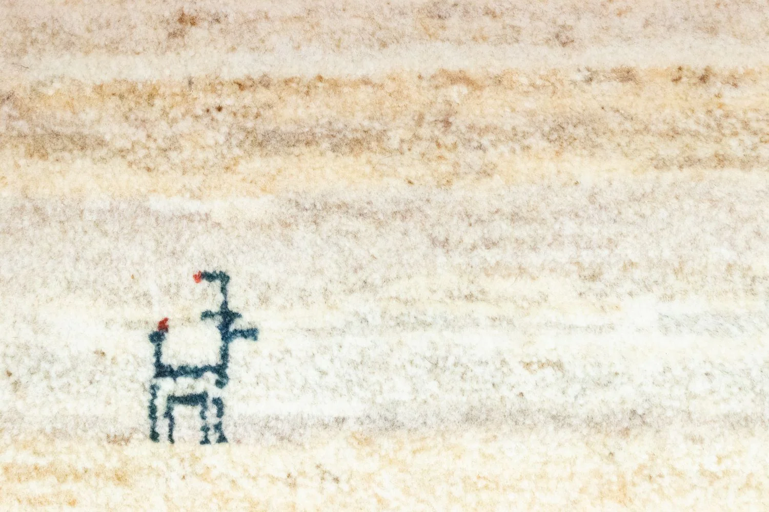 Gabbeh Teppich - Perser 60 x 40 cm - beige - Image 2