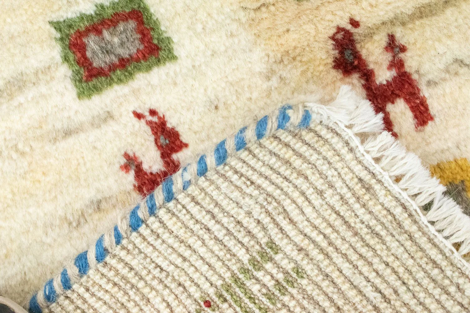 Gabbeh Persisch Teppich 60x40cm - Perserteppich Wollteppich - Image 3