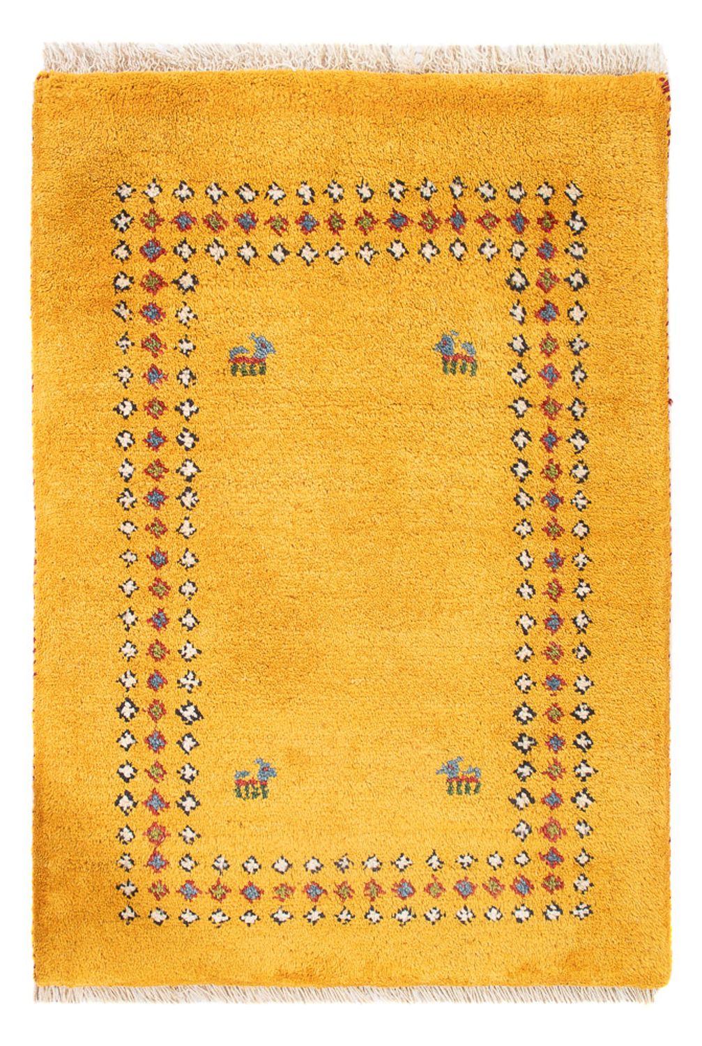 Gabbeh Persisch Teppich 84x62cm - Perserteppich Wollteppich