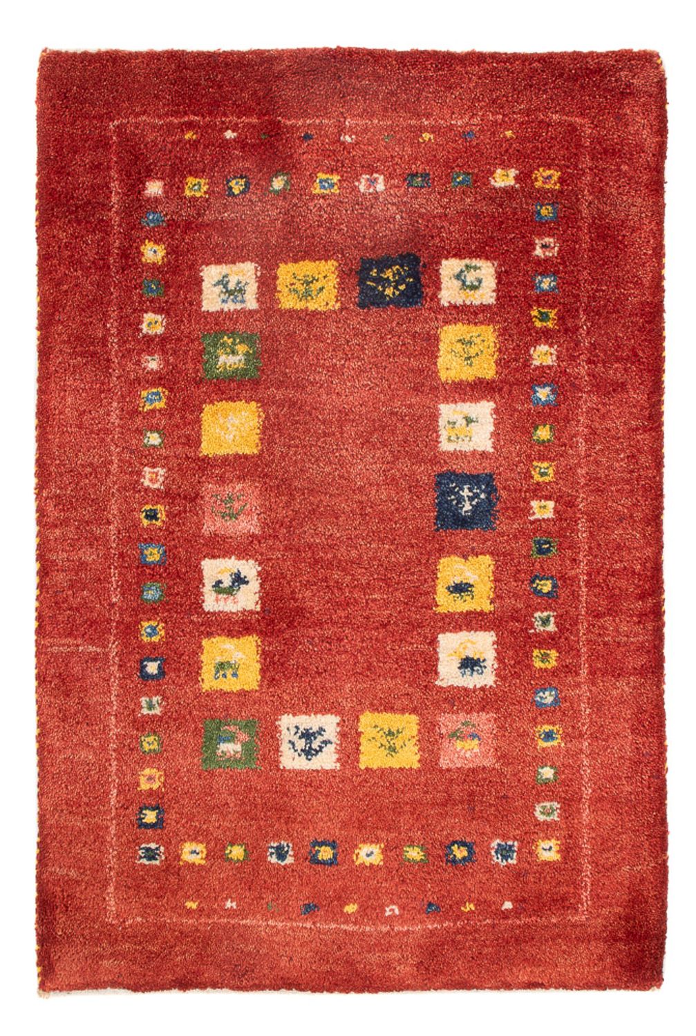 Gabbeh Persisch Teppich 88x59cm - Perserteppich Wollteppich