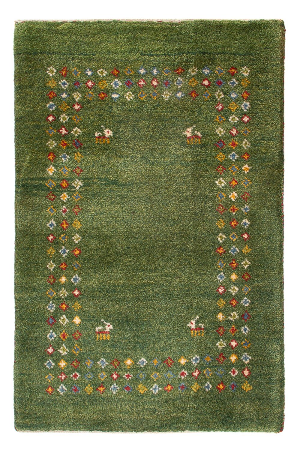 Gabbeh Persisch Teppich 89x62cm - Perserteppich Wollteppich