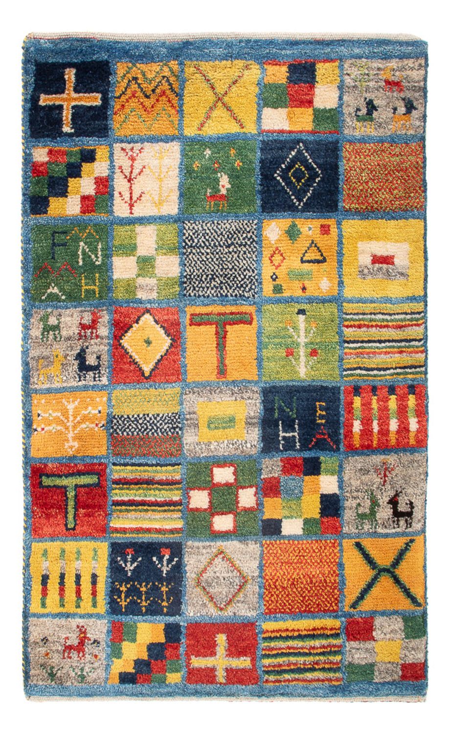 Gabbeh Persisch Teppich 98x61cm - Perserteppich Wollteppich