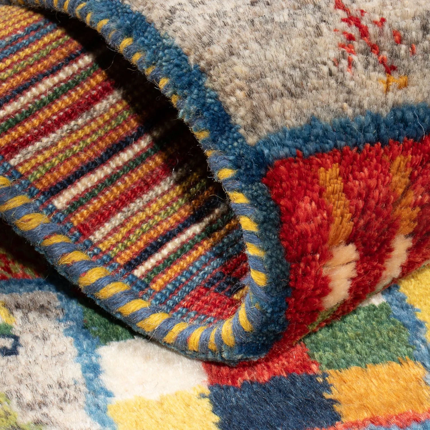Gabbeh Persisch Teppich 98x61cm - Perserteppich Wollteppich - Image 4