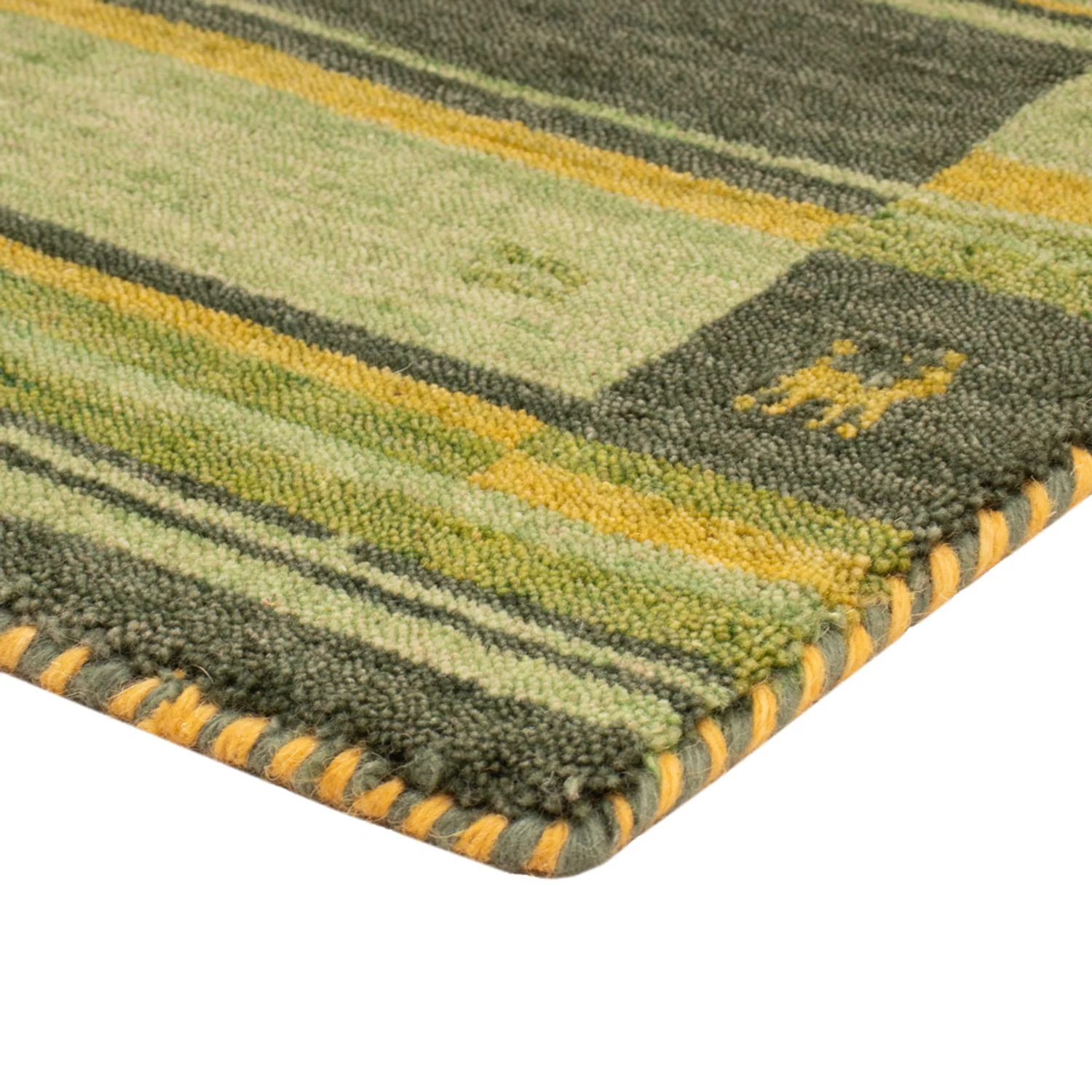 Gabbeh Teppich - Softy - 90 x 60 cm - grün - Image 9