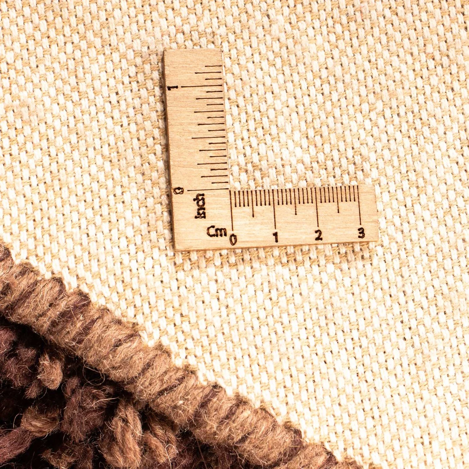 Hochflor Teppich 150 x 150 cm - braun - Image 6