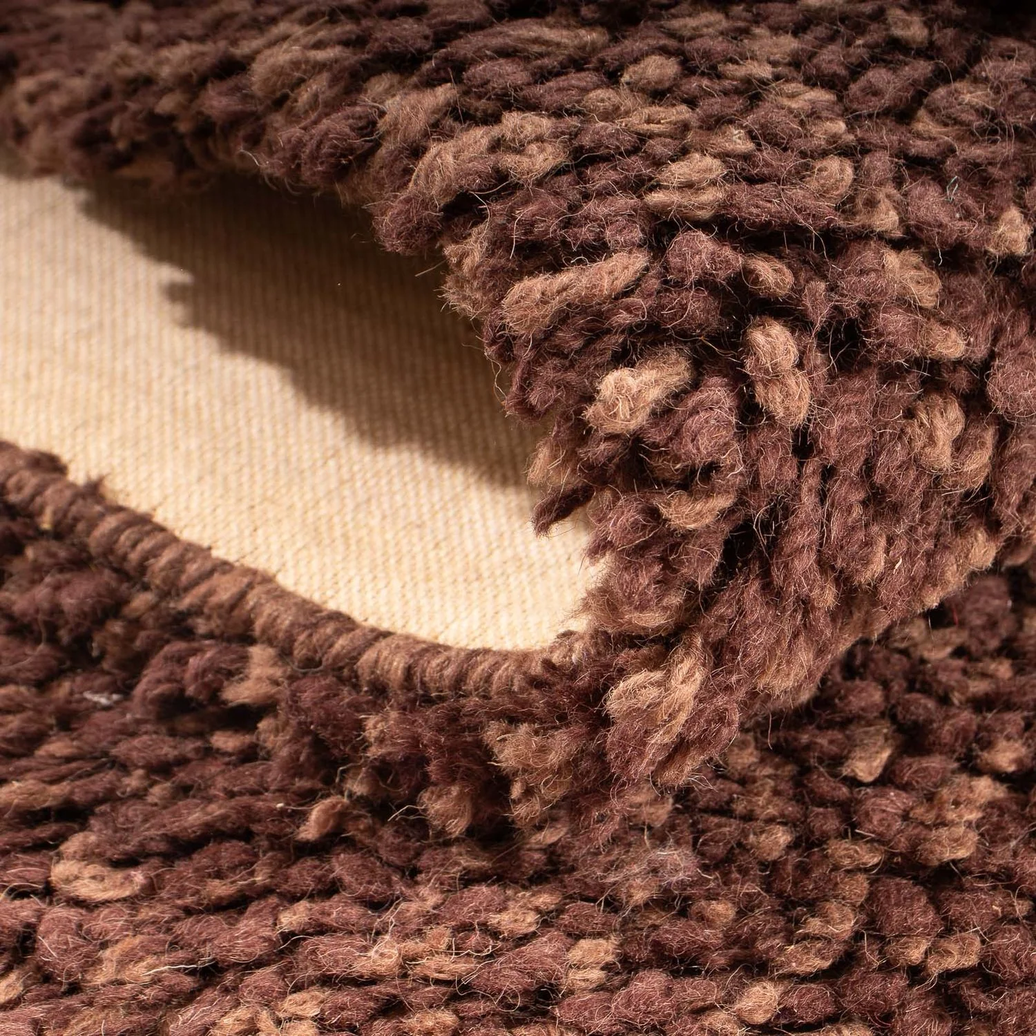 Hochflor Teppich 204 x 70 cm - braun - Image 4