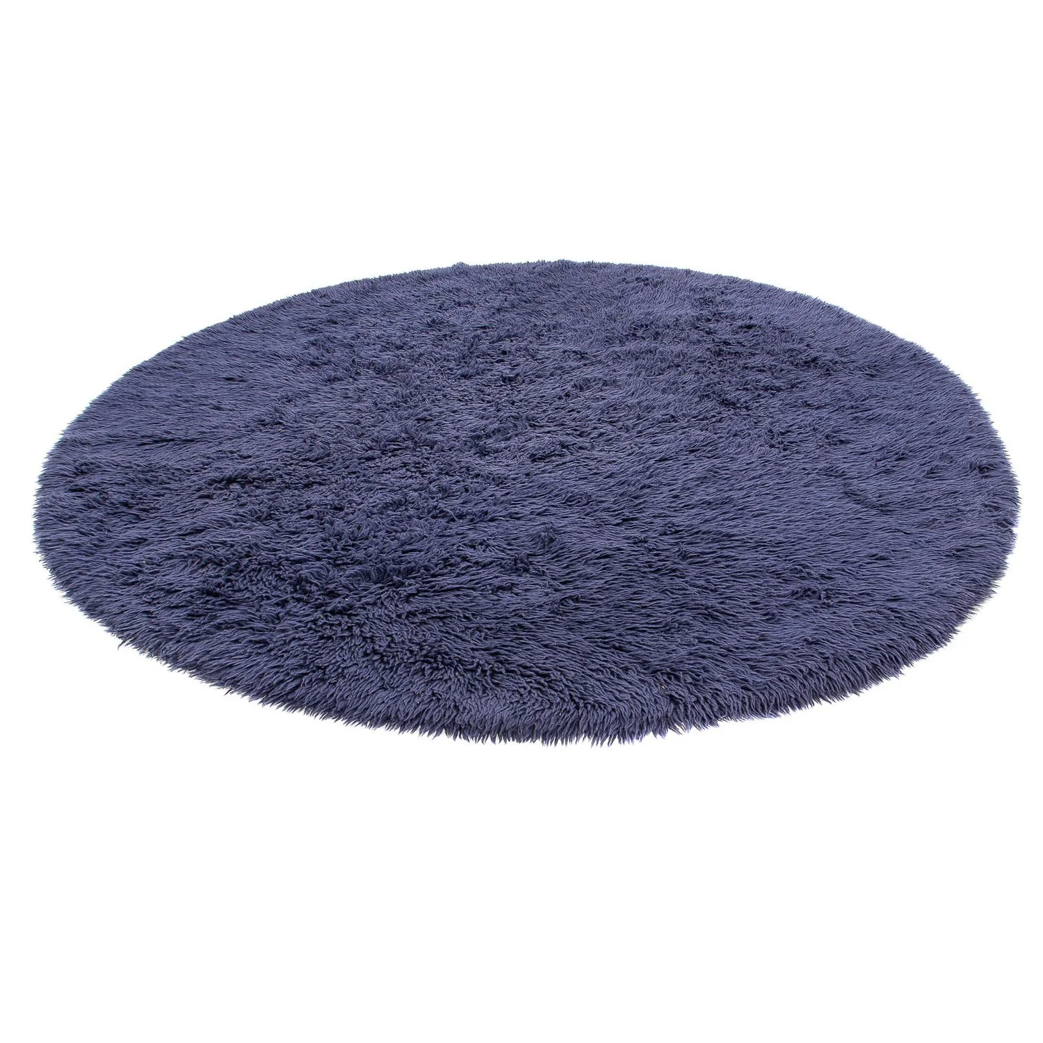 Hochflor Teppich 261 x 261 cm - dunkelblau - Image 5