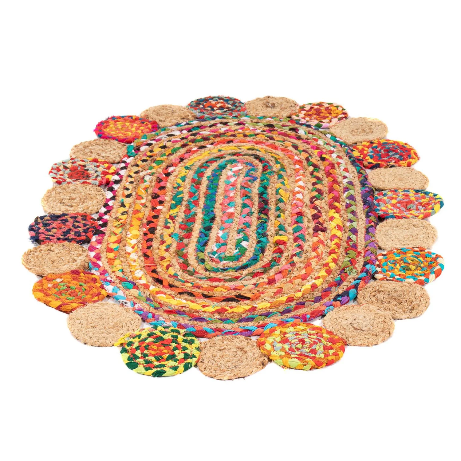 Juteteppich oval  - 91 x 61 cm - mehrfarbig - Image 4