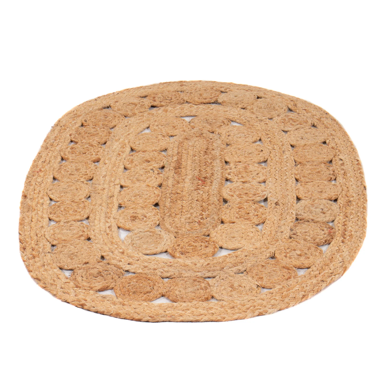 Juteteppich oval  - 91 x 61 cm - natur - Image 5