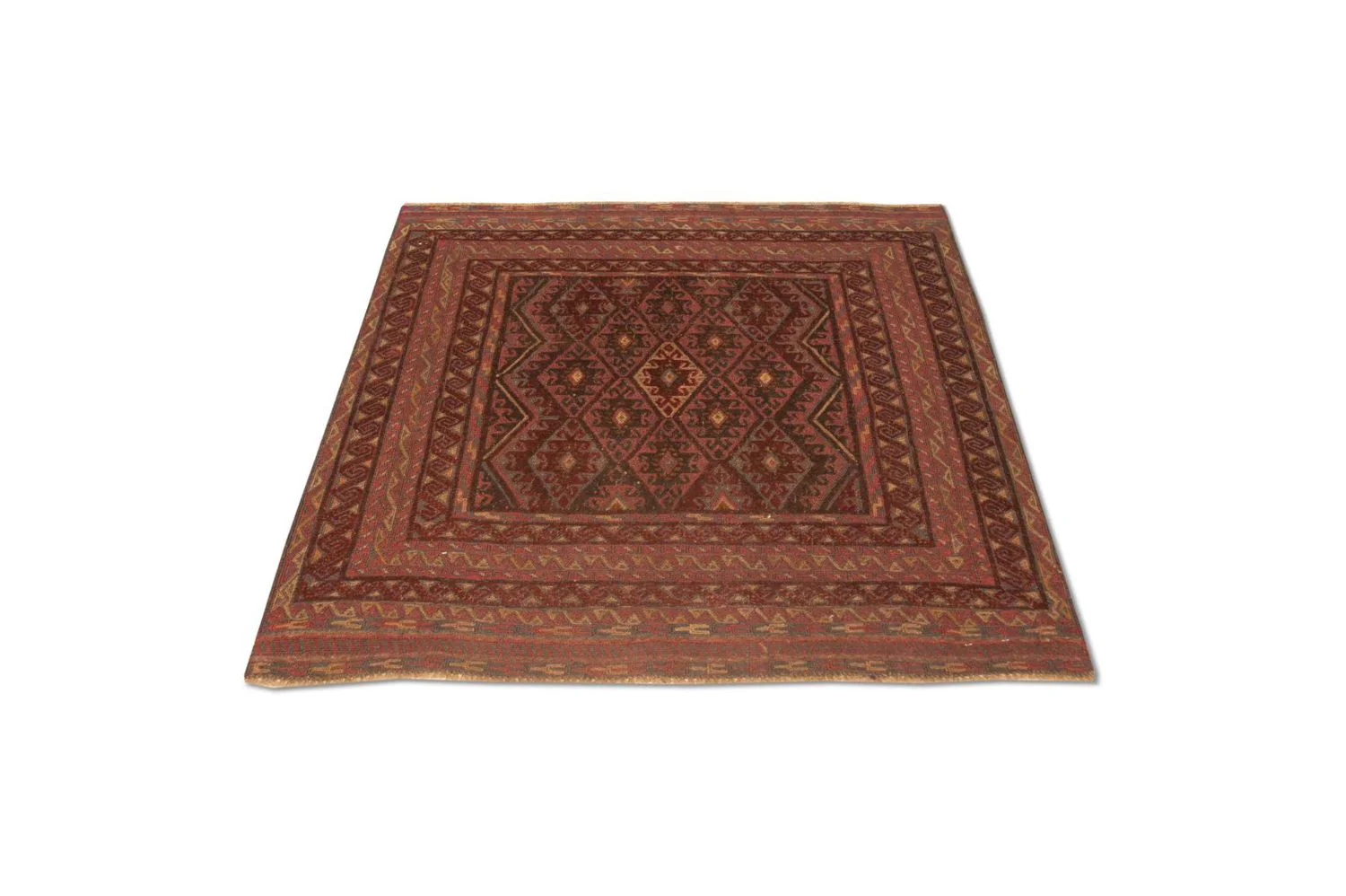 Kelim Afghan Teppich 123x114cm - Image 5