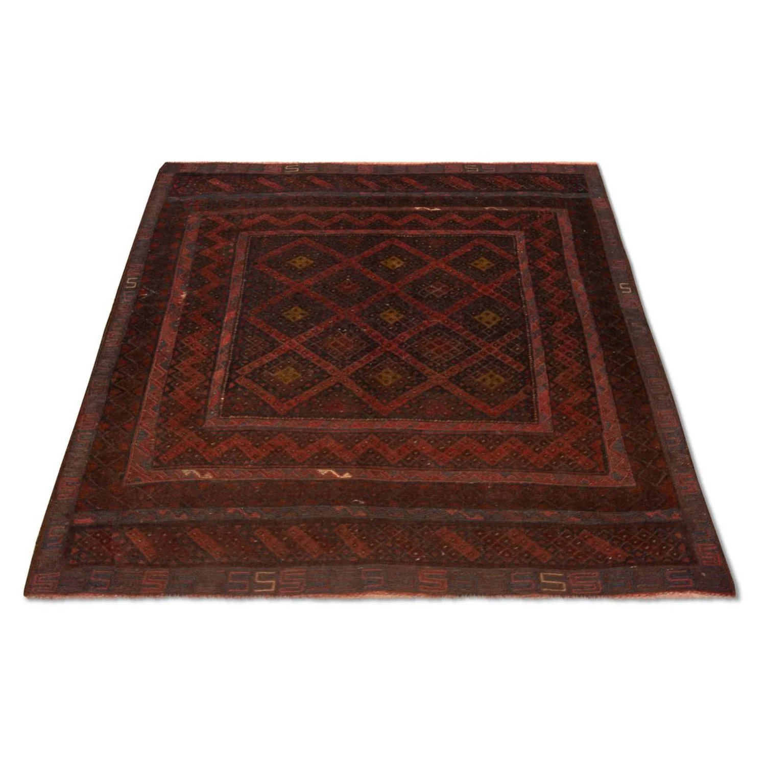 Kelim Afghan Teppich 139x118cm - Image 5
