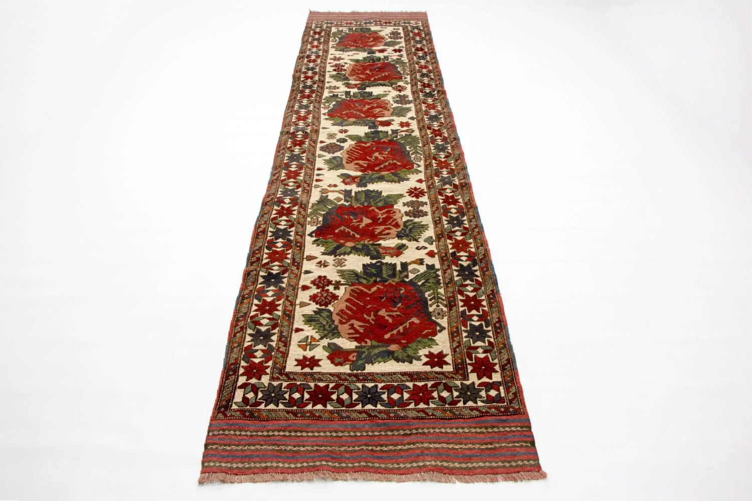 Kelim Afghan Teppich 370x82cm - Image 5