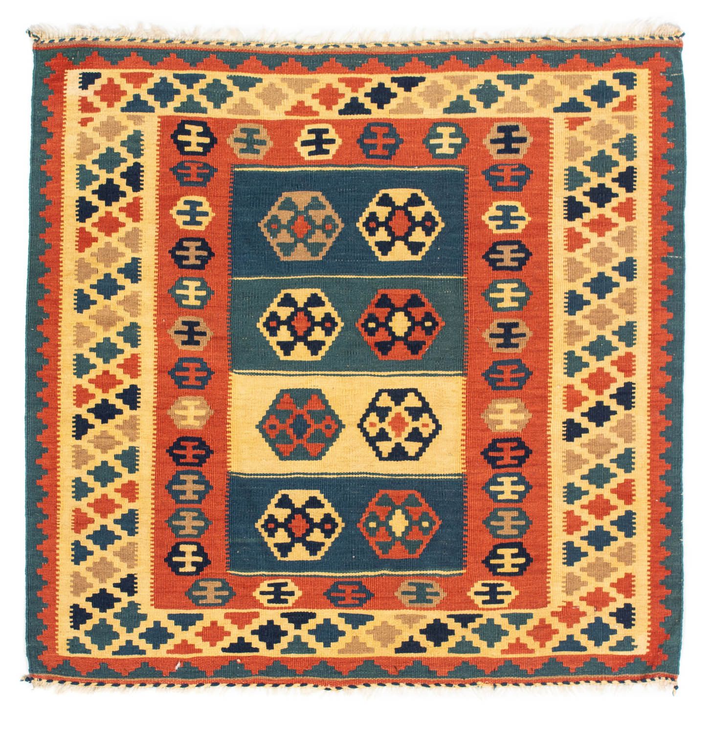 Kelim Fars Teppich 100x100cm