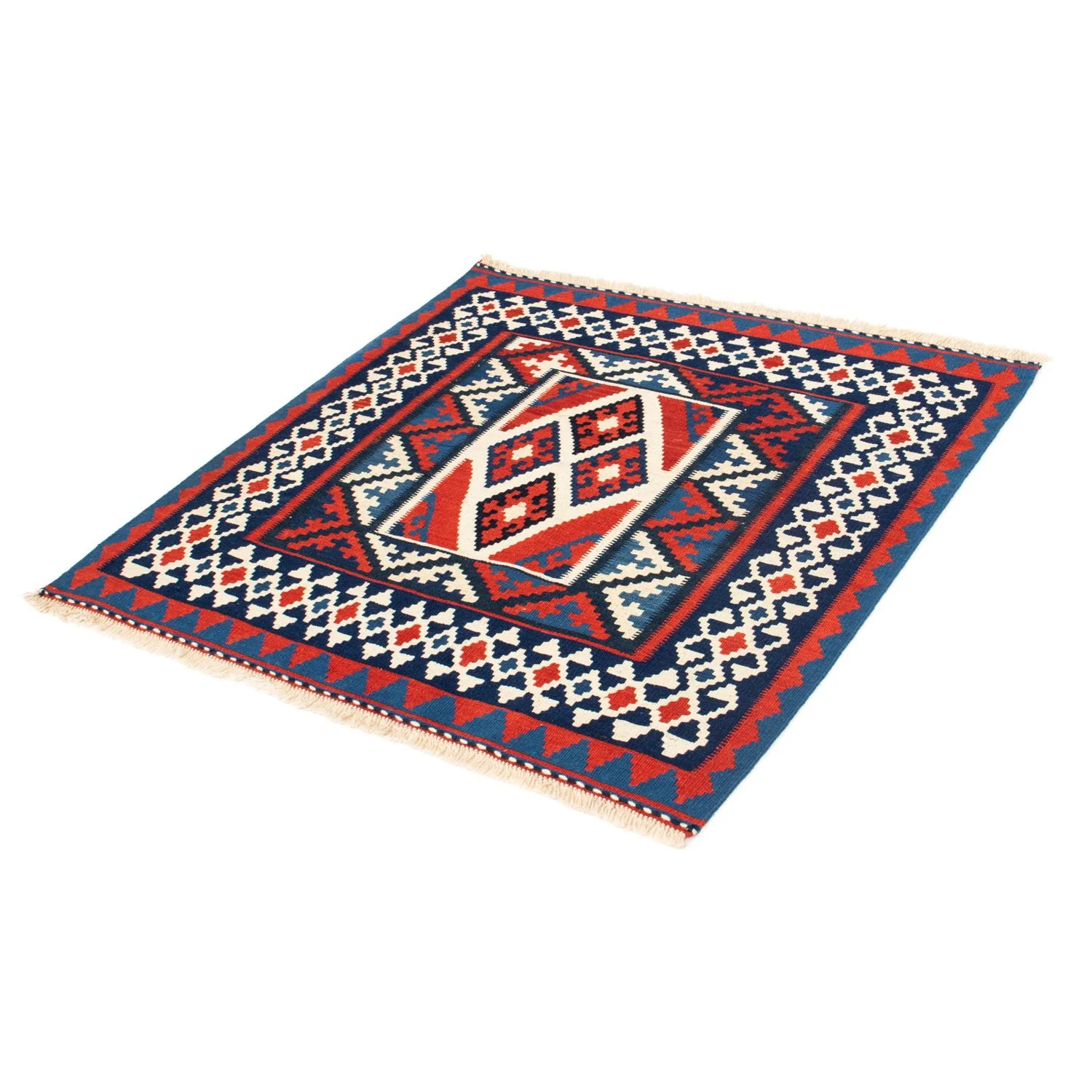 Kelim Teppich - Oriental 100 x 100 cm - rot - Image 5