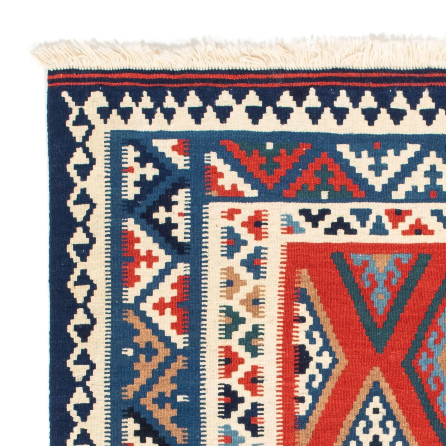 Kelim Teppich - Oriental 100 x 98 cm - blau - Image 3