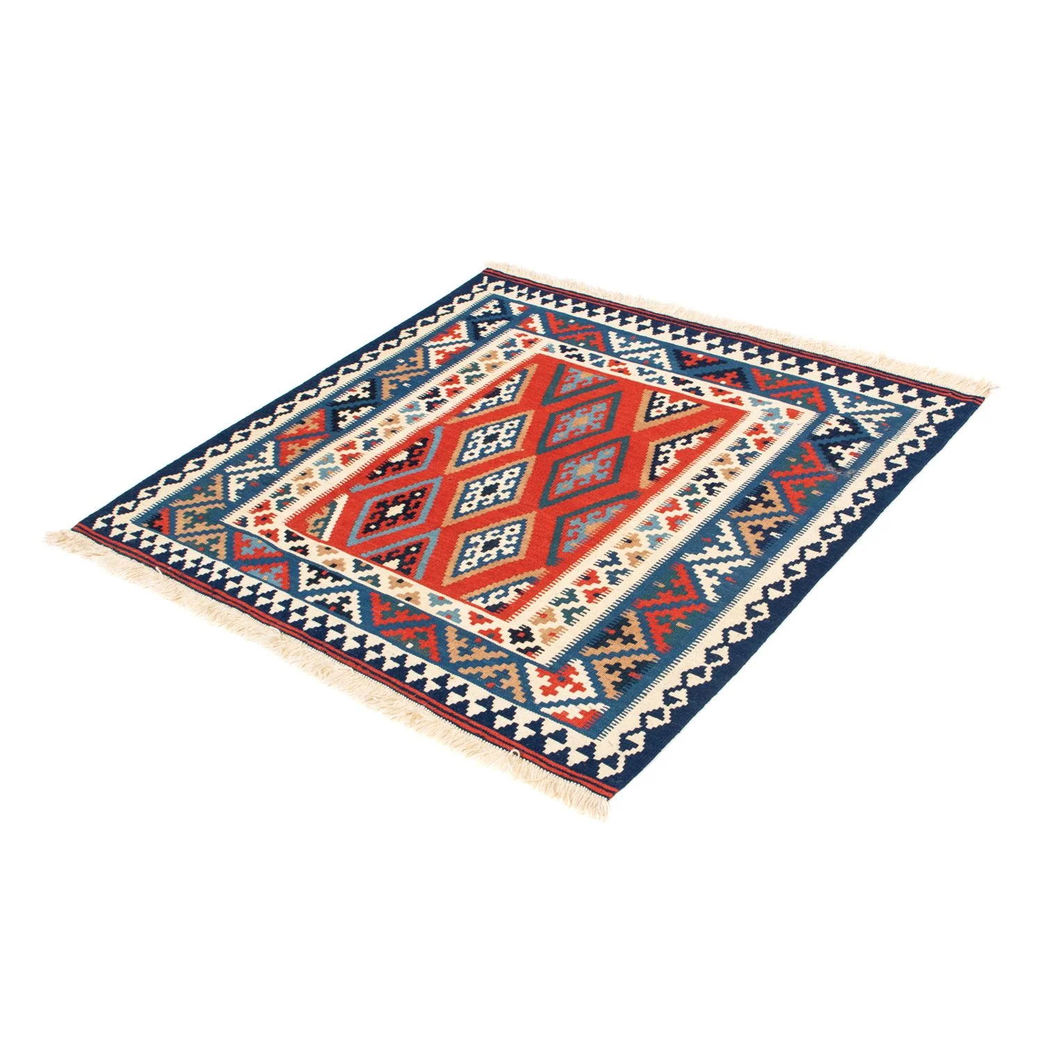 Kelim Teppich - Oriental 100 x 98 cm - blau - Image 5