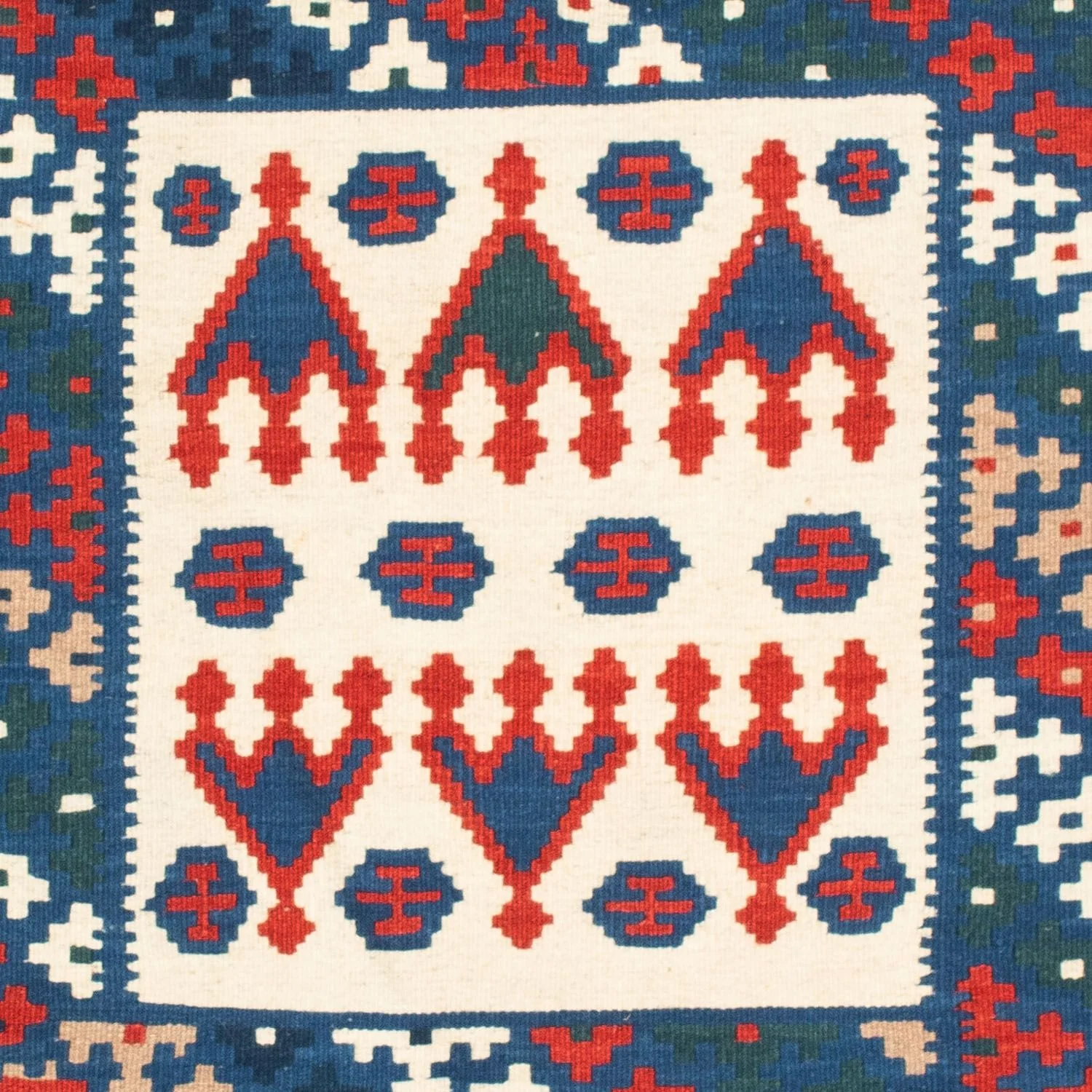 Kelim Teppich - Oriental 101 x 101 cm - beige - Image 2