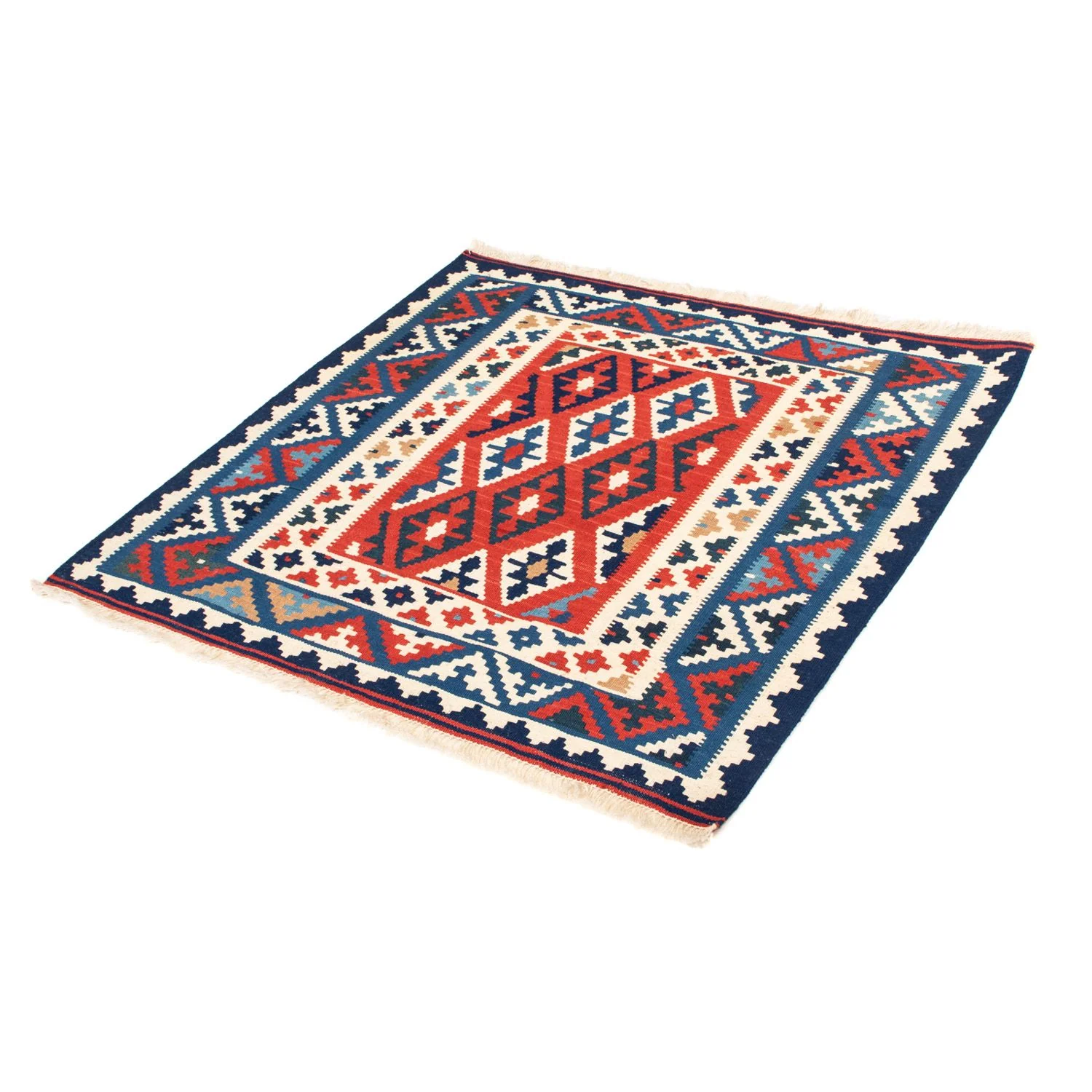 Kelim Teppich - Oriental 102 x 100 cm - blau - Image 5