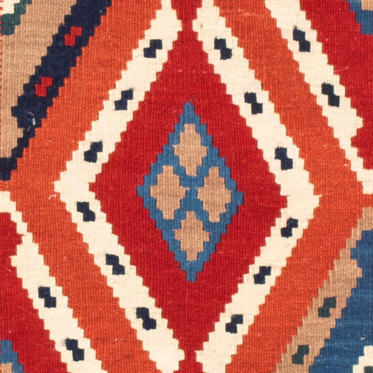 Kelim Teppich - Oriental 103 x 102 cm - hellblau - Image 2