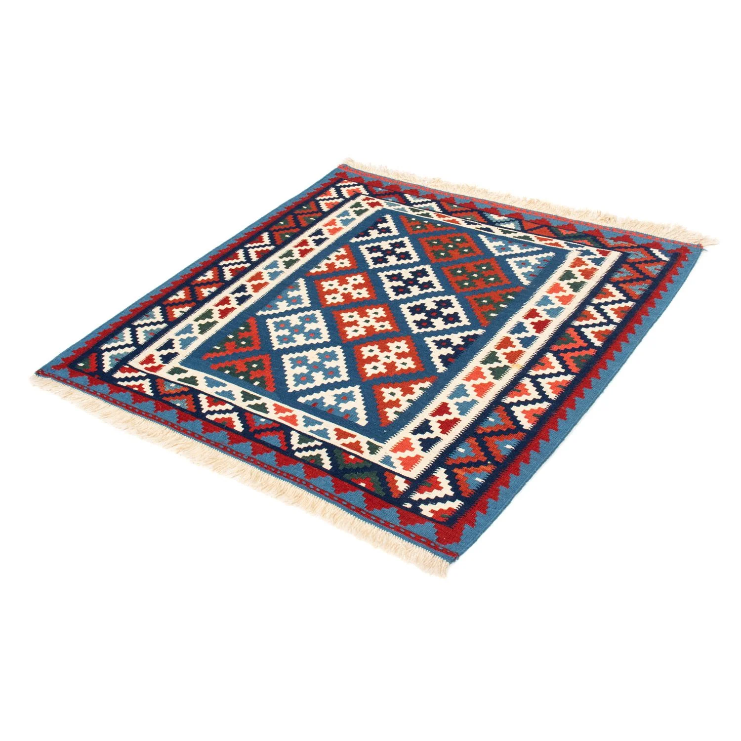 Kelim Teppich - Oriental 104 x 101 cm - blau - Image 5
