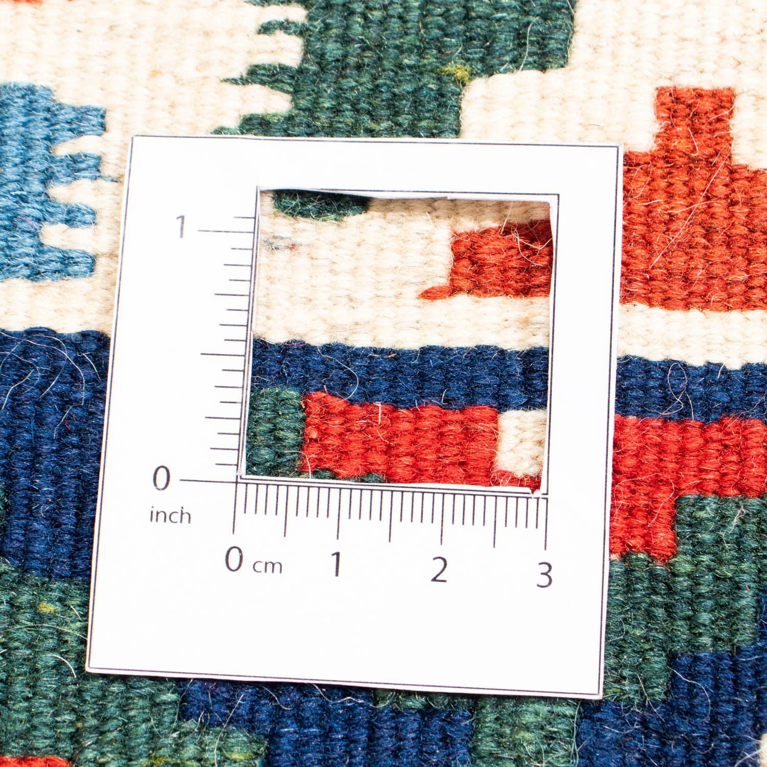 Kelim Teppich - Oriental 104 x 101 cm - blau - Image 6