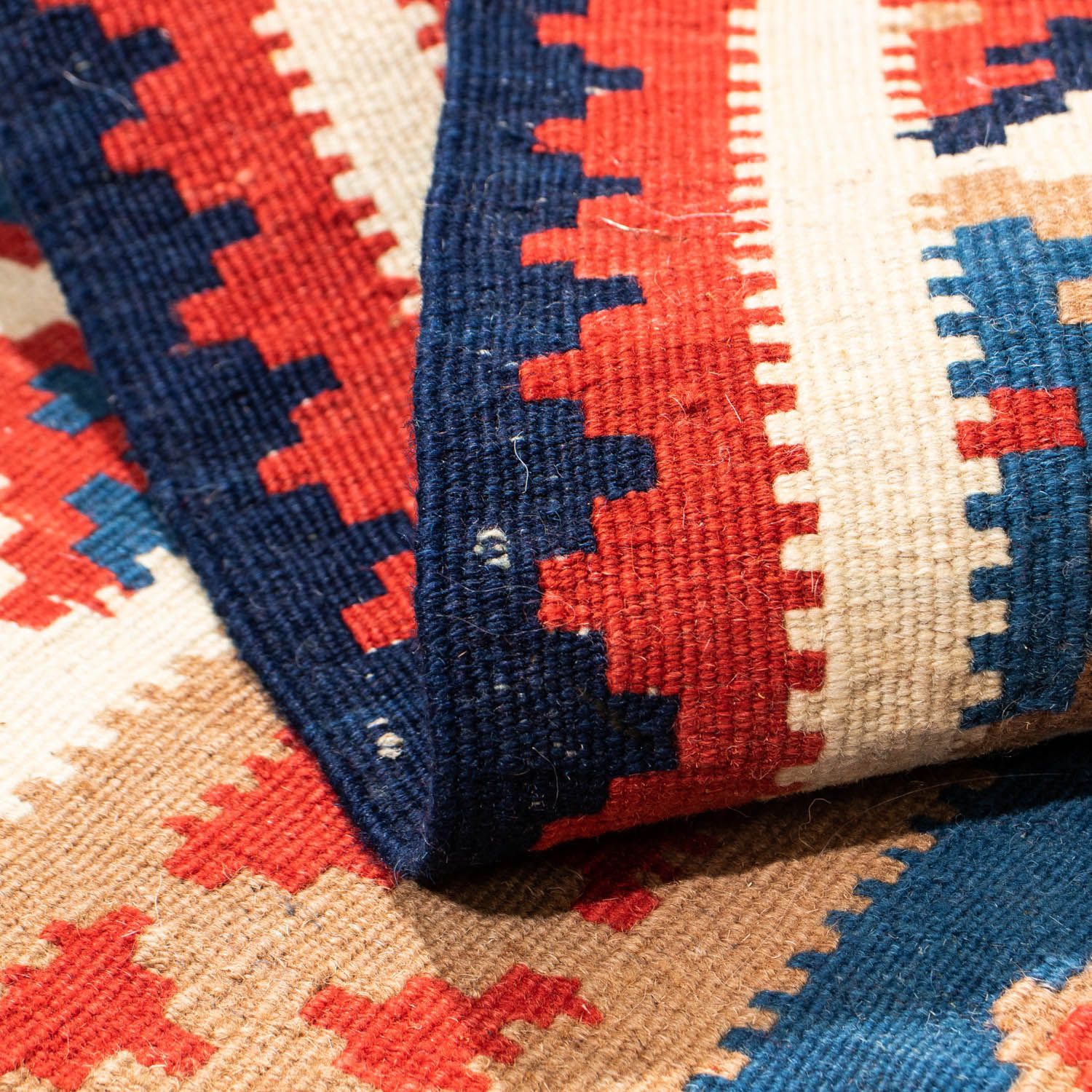 Kelim Teppich - Oriental 104 x 102 cm - blau - Image 4