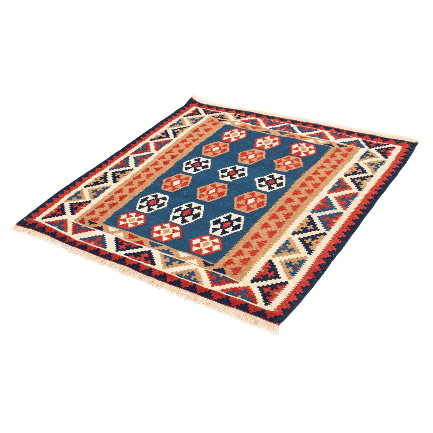 Kelim Teppich - Oriental 104 x 102 cm - blau - Image 5