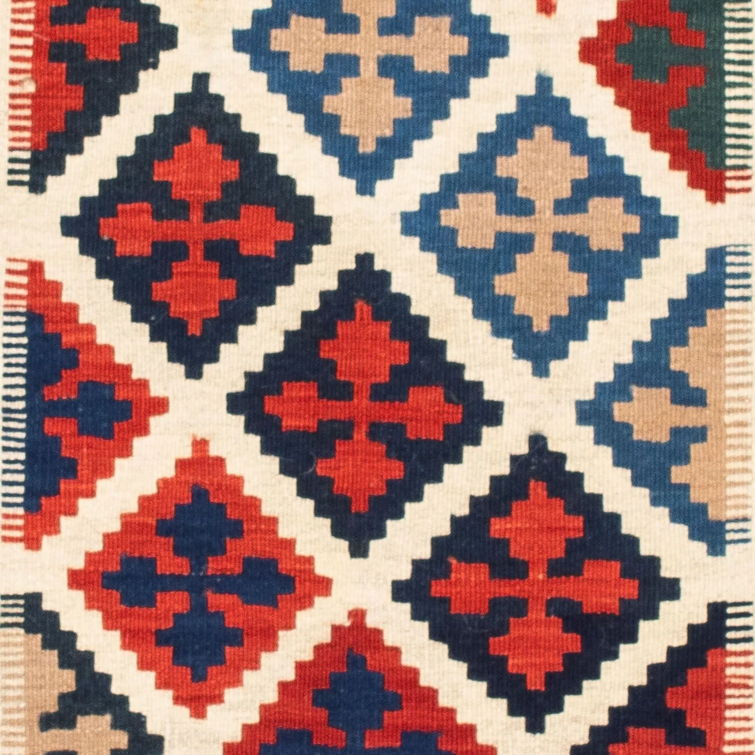 Kelim Teppich - Oriental 104 x 103 cm - blau - Image 2