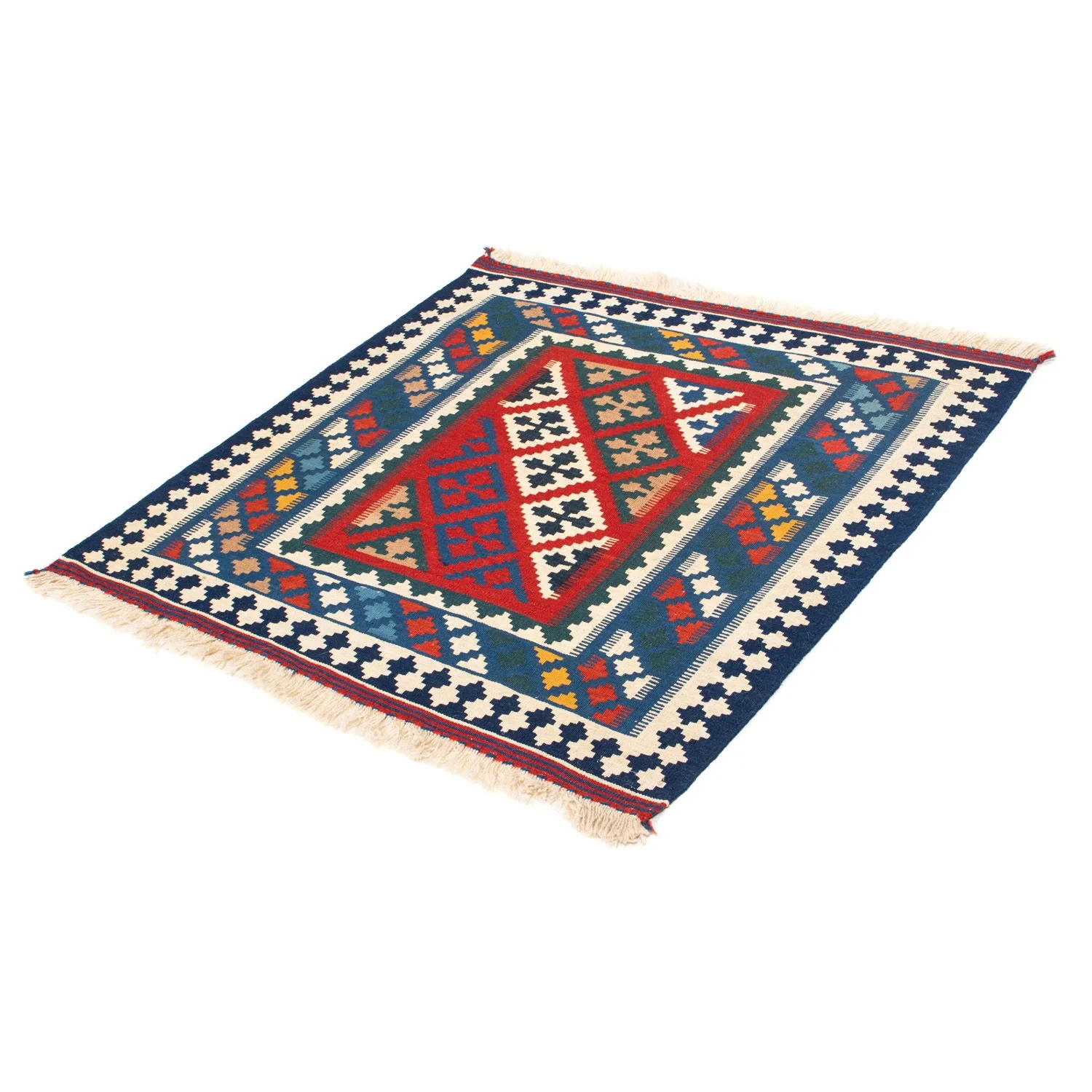 Kelim Teppich - Oriental 104 x 98 cm - blau - Image 5